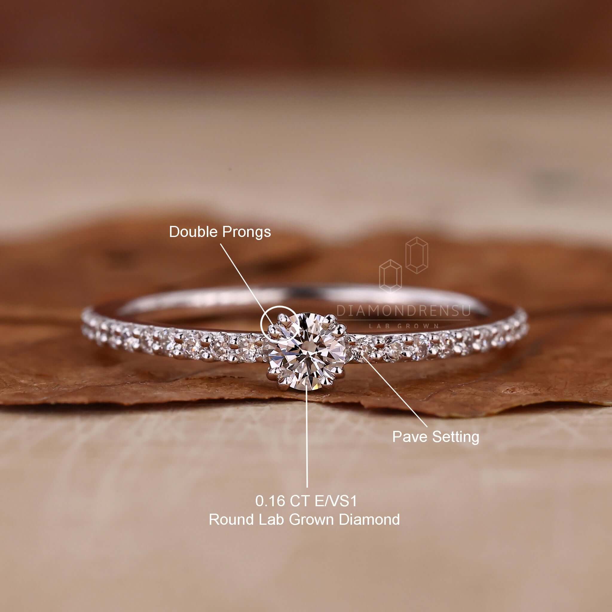 Salt and Pepper Diamond Minimalist Engagement Ring – Eurekalook